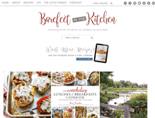 Tablet Screenshot of barefeetinthekitchen.com